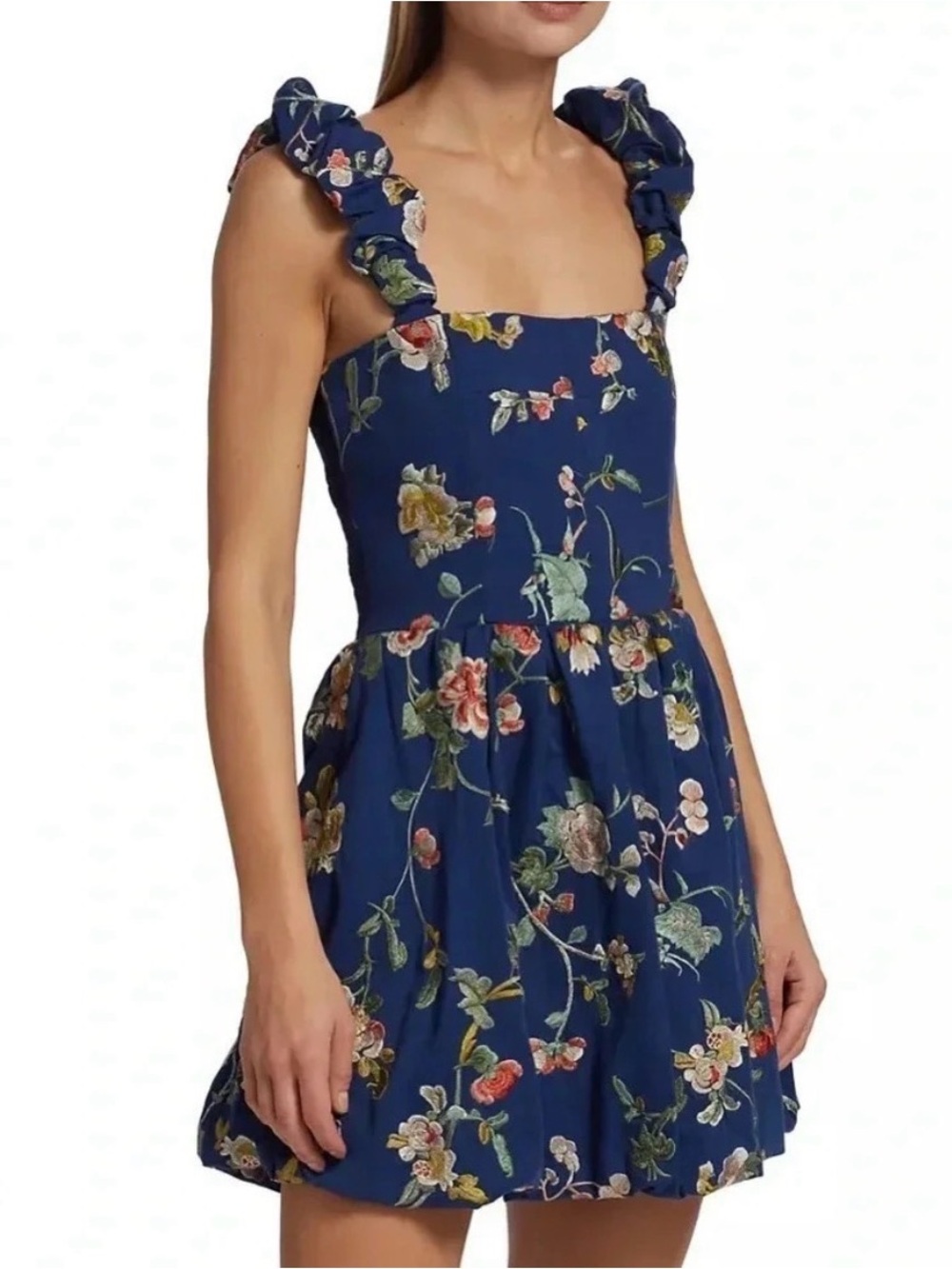 NWT Sea New York Navy embroidered floral Julian mini dress - women’s large $325